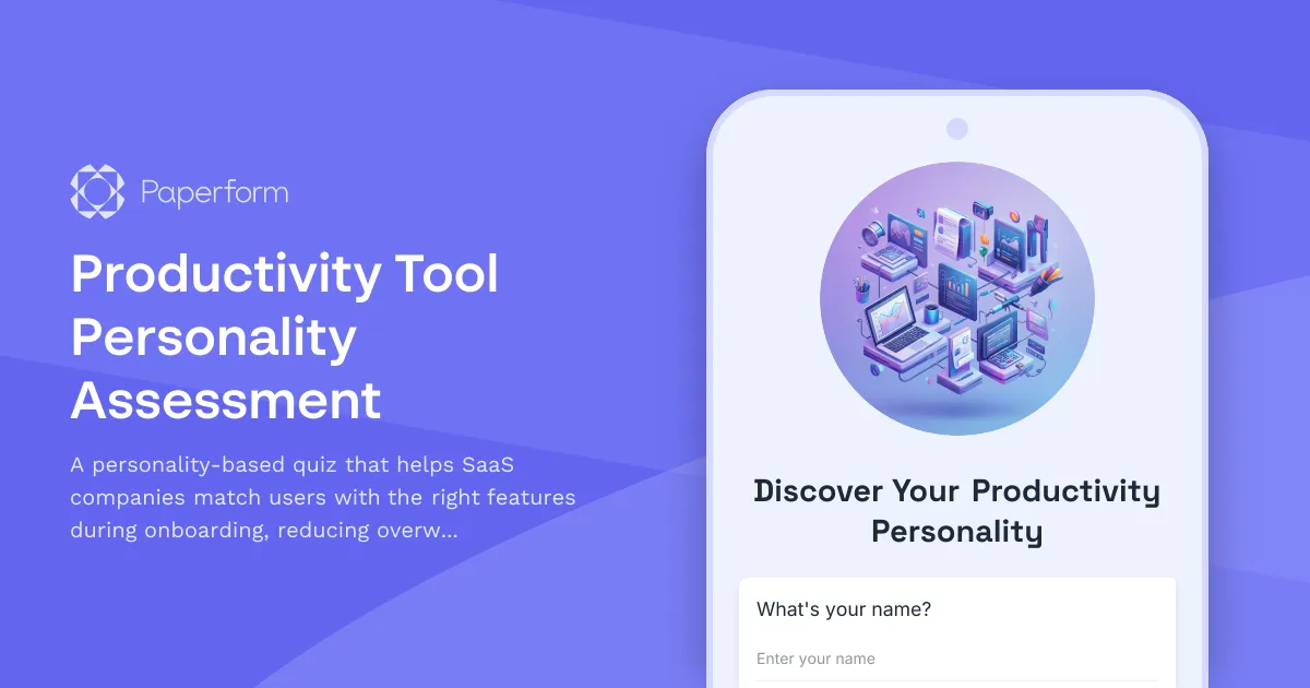 Productivity Tool Personality Assessment