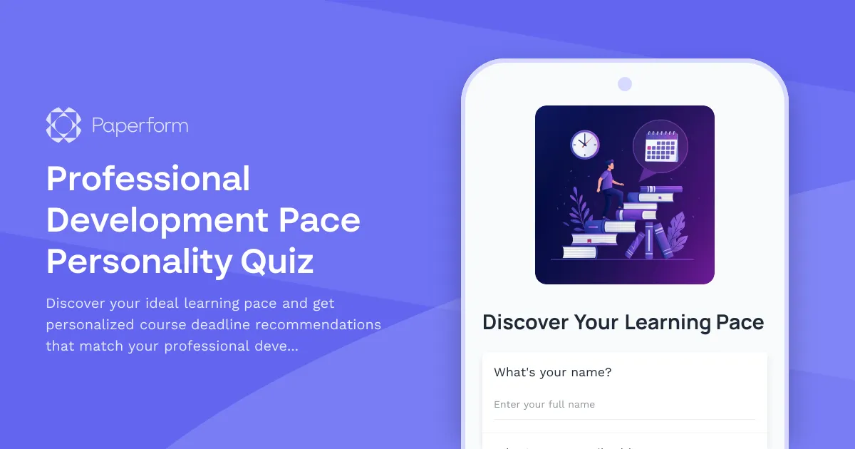 Professional Development Pace Personality Quiz