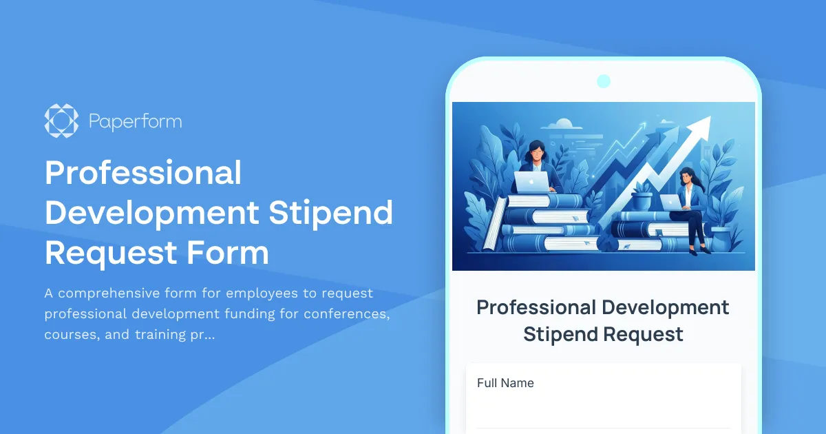 Professional Development Stipend Request Form