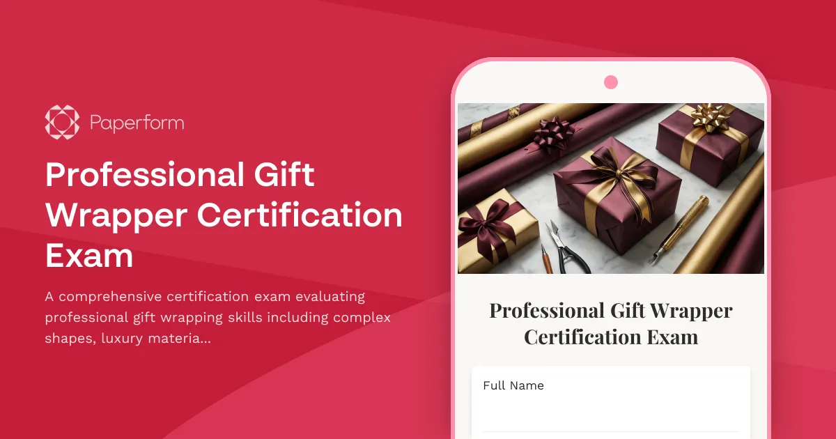 Professional Gift Wrapper Certification Exam