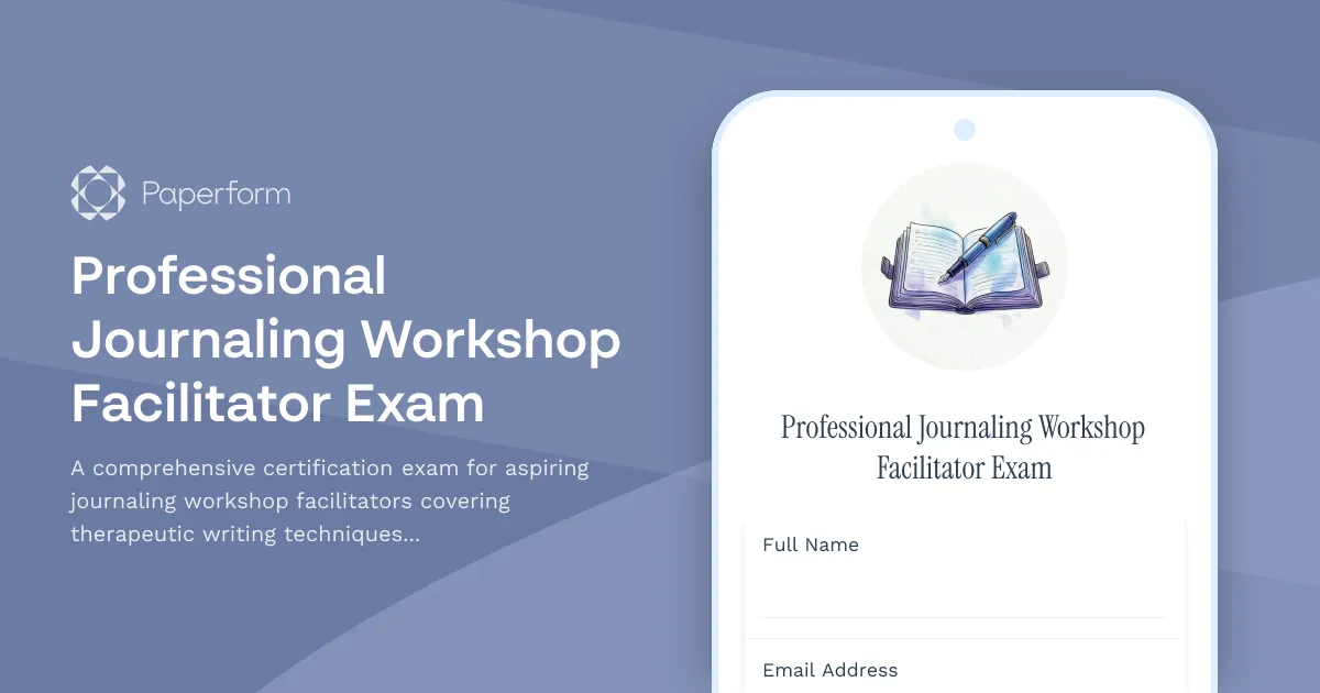 Professional Journaling Workshop Facilitator Exam
