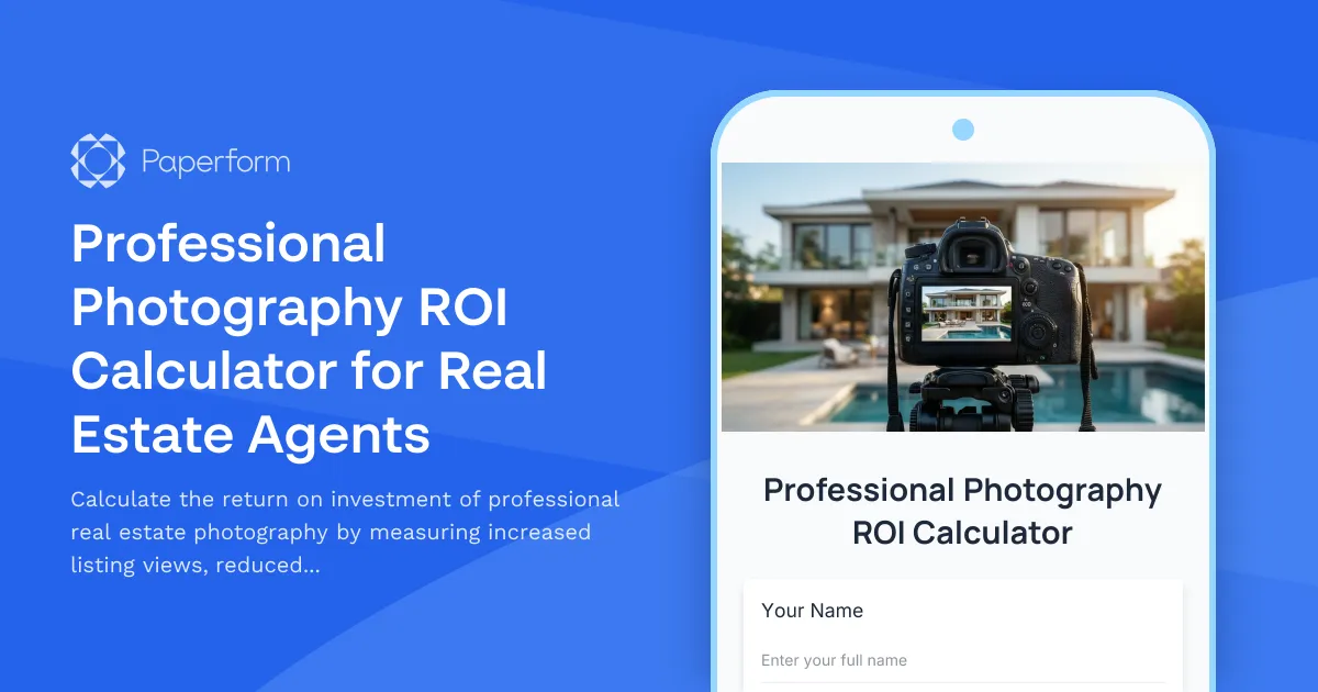 Professional Photography ROI Calculator for Real Estate Agents
