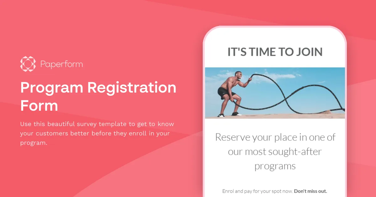 Program Registration Form