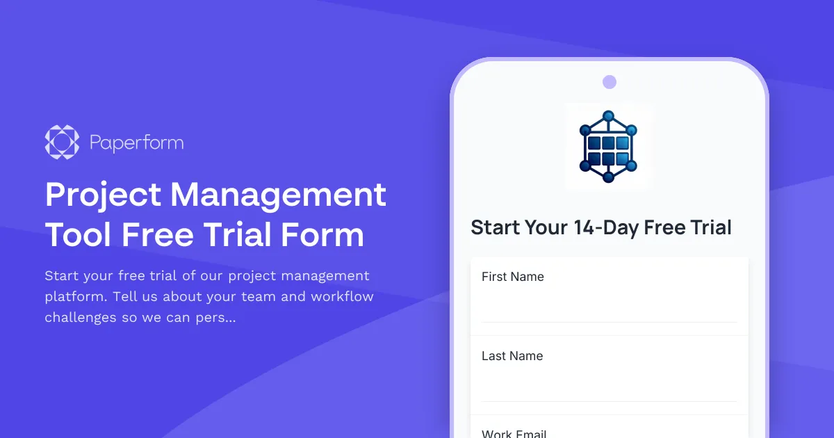 Project Management Tool Free Trial Form