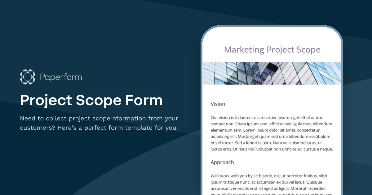 Project Scope Form