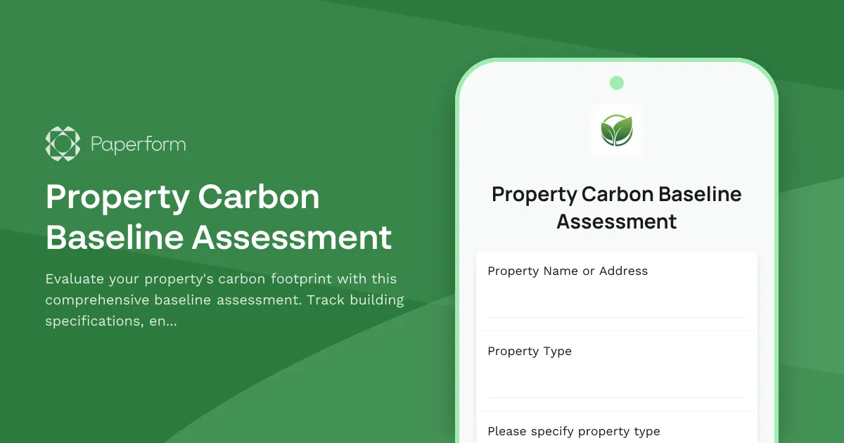 Property Carbon Baseline Assessment