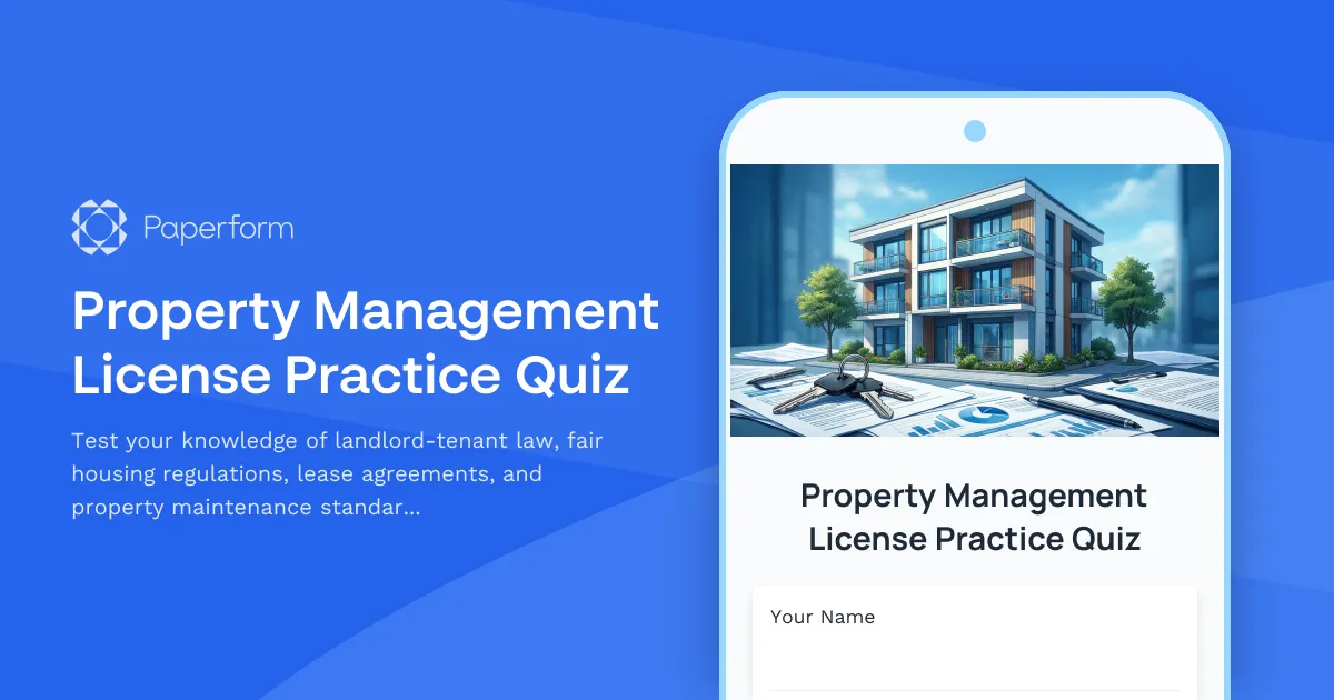 Property Management License Practice Quiz