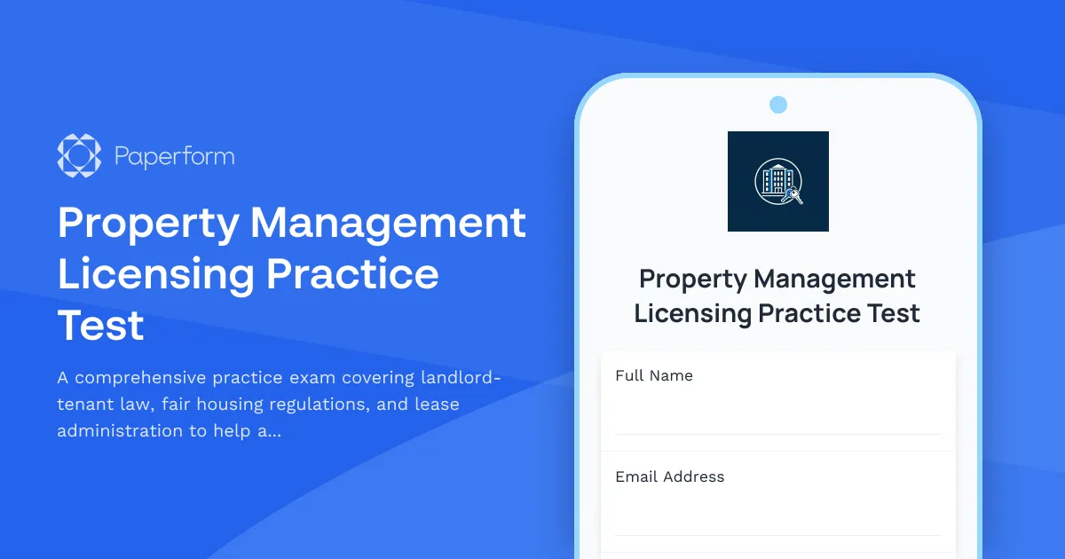 Property Management Licensing Practice Test