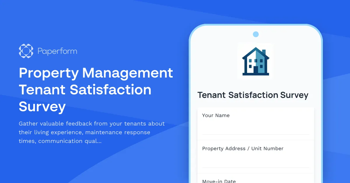 Property Management Tenant Satisfaction Survey