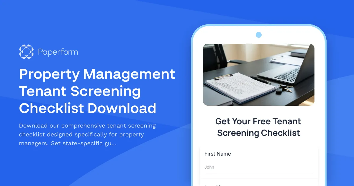 Property Management Tenant Screening Checklist Download