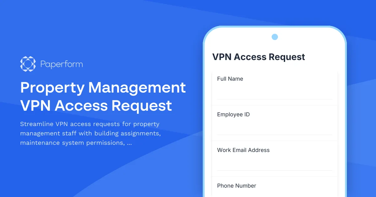 Property Management VPN Access Request