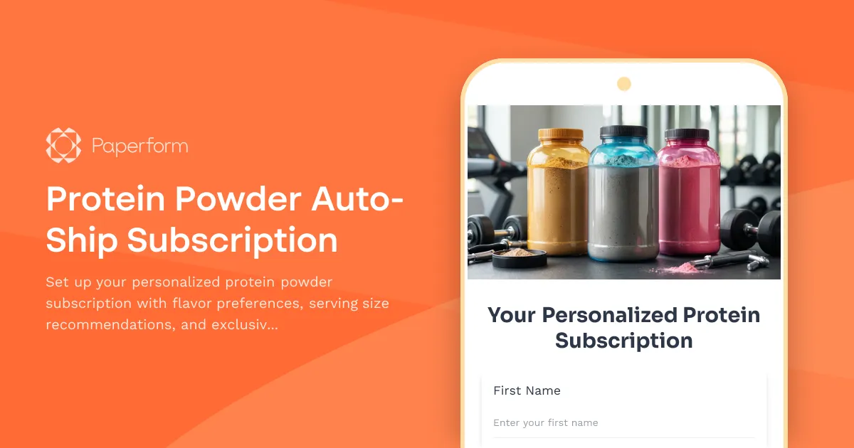 Protein Powder Auto-Ship Subscription