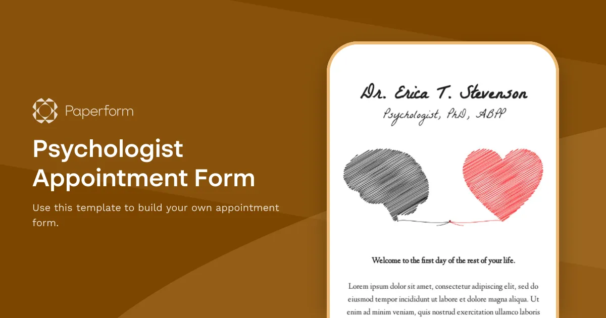 Psychologist Appointment Form