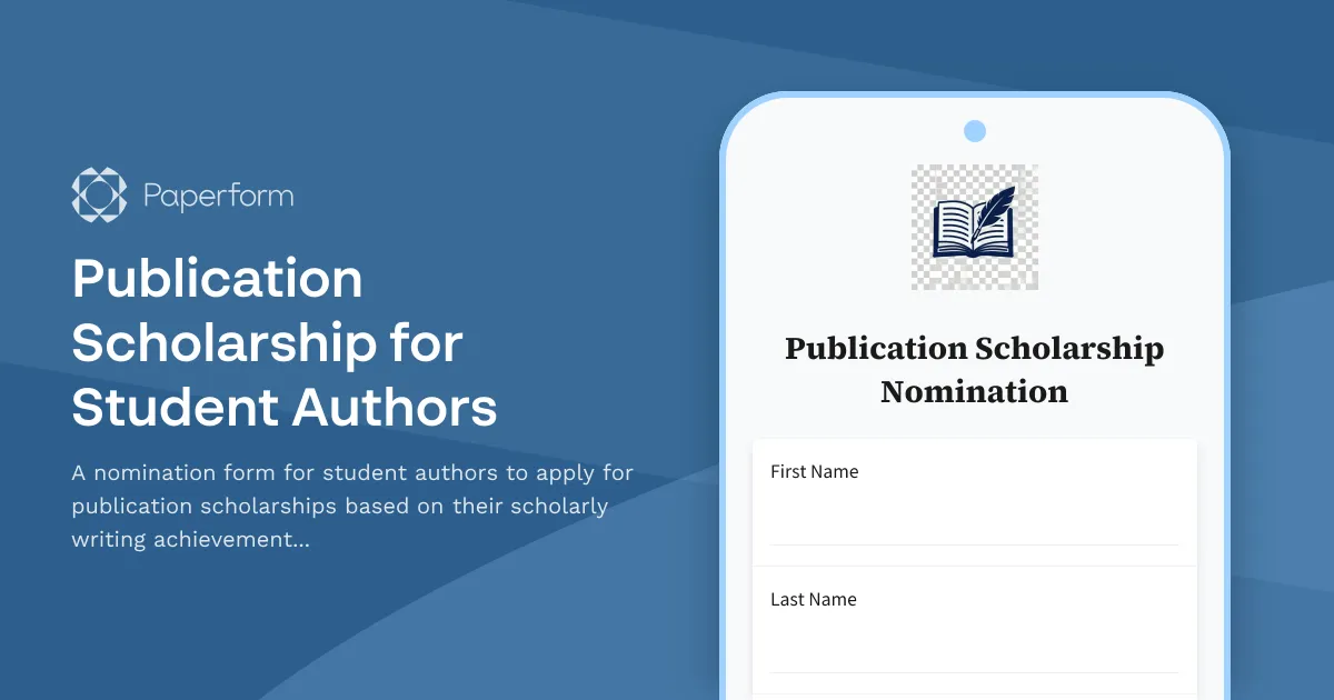 Publication Scholarship for Student Authors