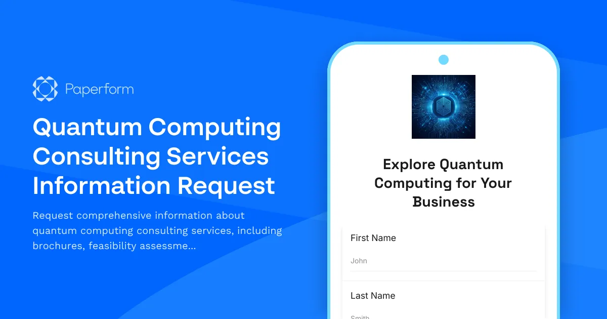 Quantum Computing Consulting Services Information Request
