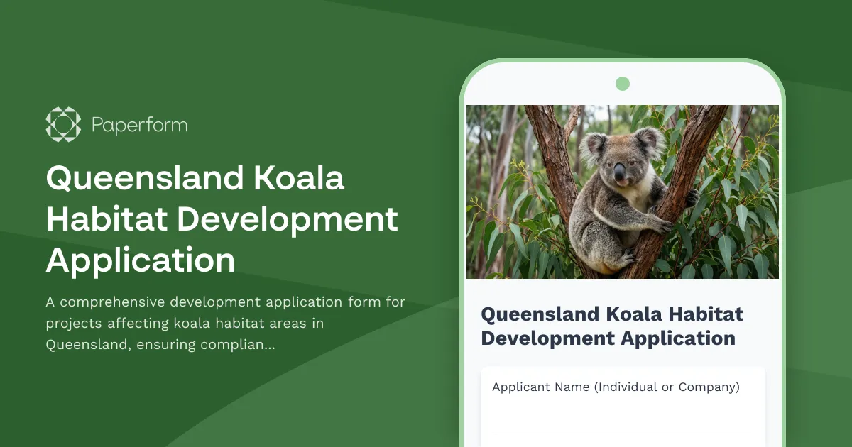 Queensland Koala Habitat Development Application