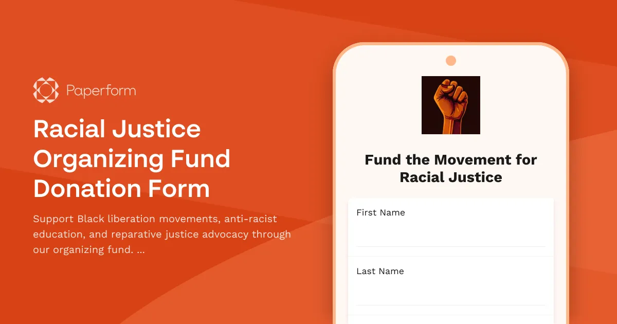 Racial Justice Organizing Fund Donation Form