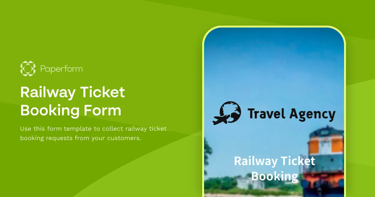 Railway Ticket Booking Form