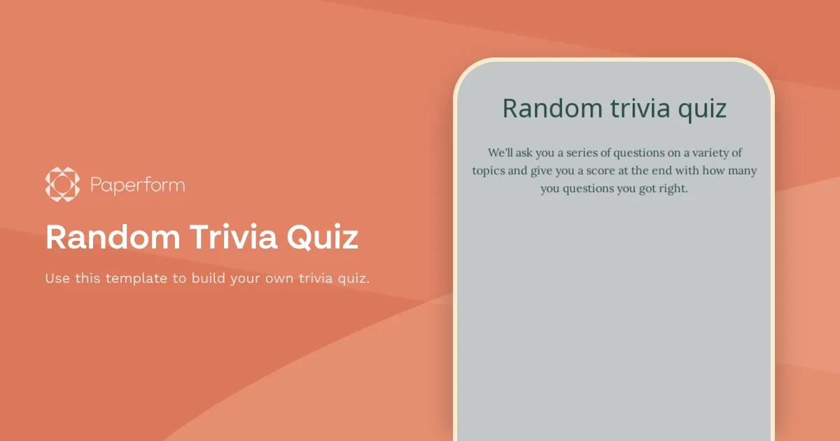 Random Trivia Quiz