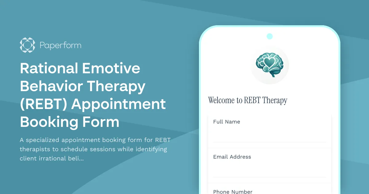 Rational Emotive Behavior Therapy (REBT) Appointment Booking Form