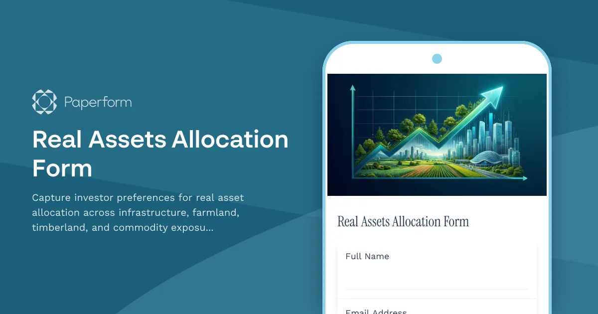 Real Assets Allocation Form