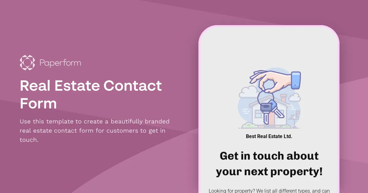 Real Estate Contact Form