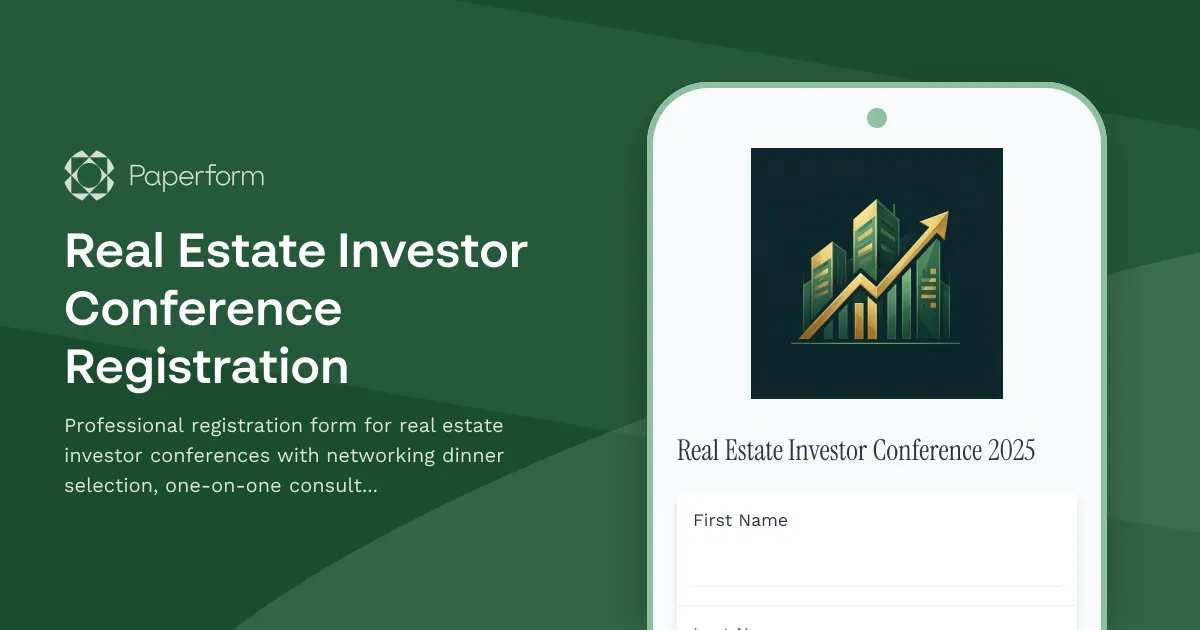 Real Estate Investor Conference Registration