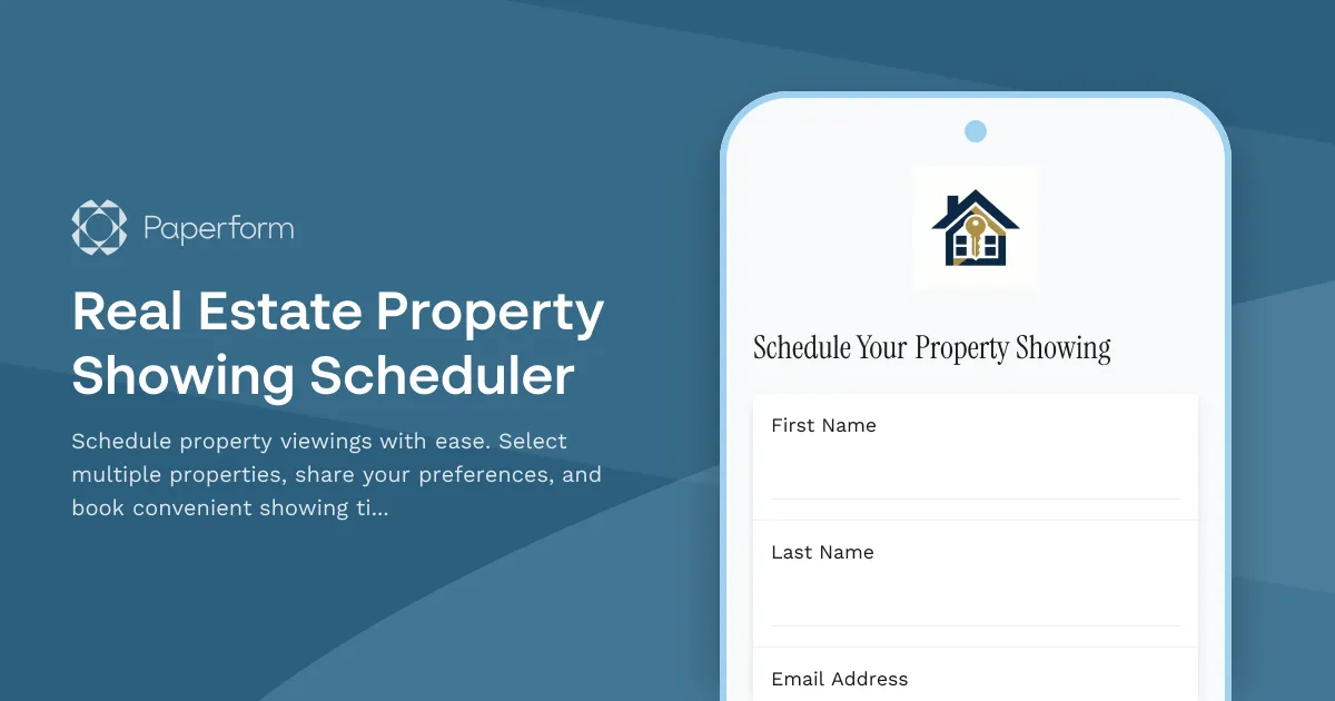 Real Estate Property Showing Scheduler