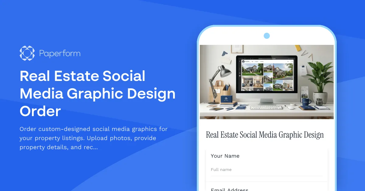 Real Estate Social Media Graphic Design Order
