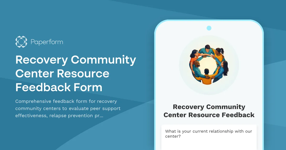 Recovery Community Center Resource Feedback Form