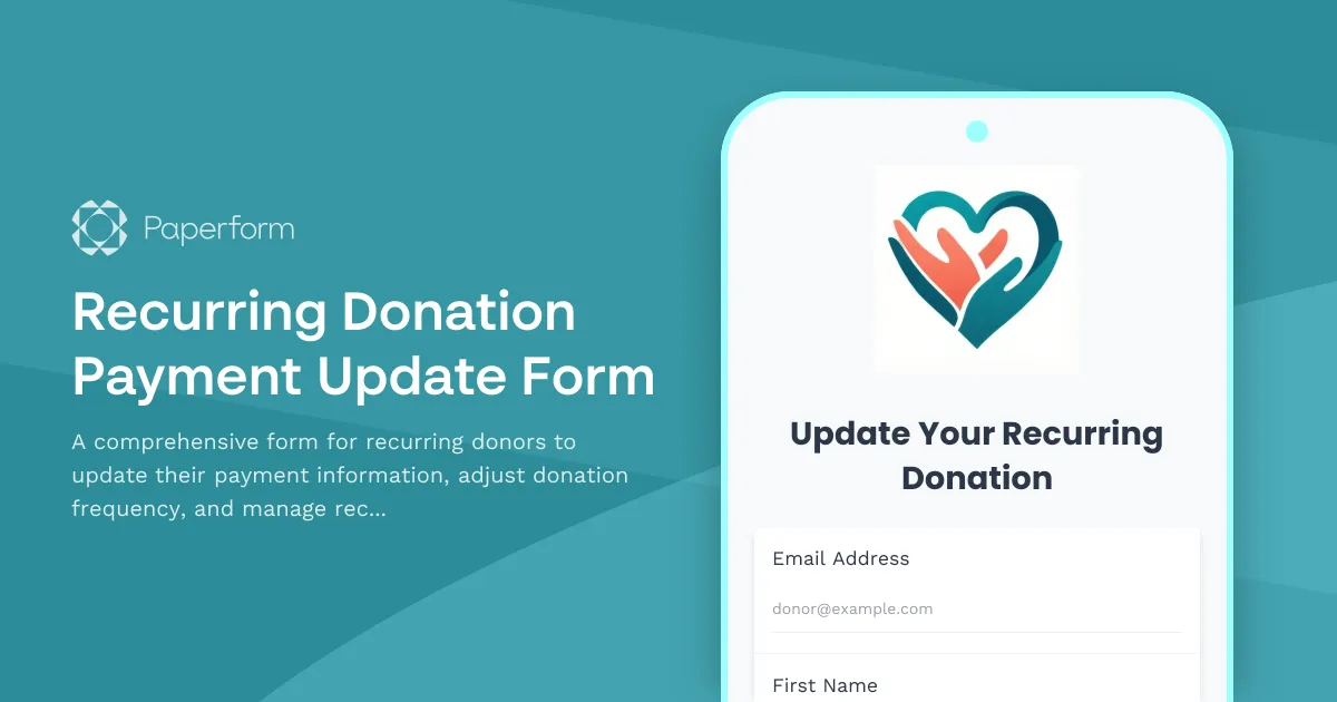 Recurring Donation Payment Update Form