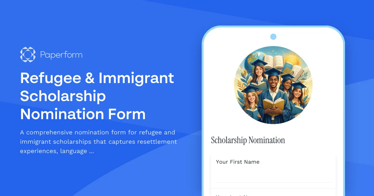 Refugee & Immigrant Scholarship Nomination Form