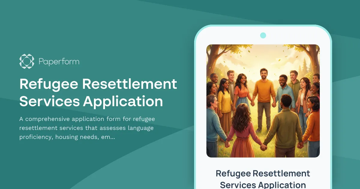 Refugee Resettlement Services Application