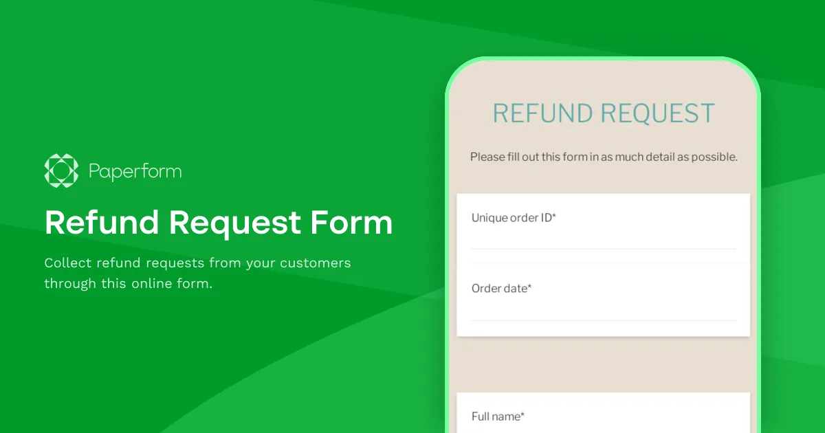 Refund Request Form