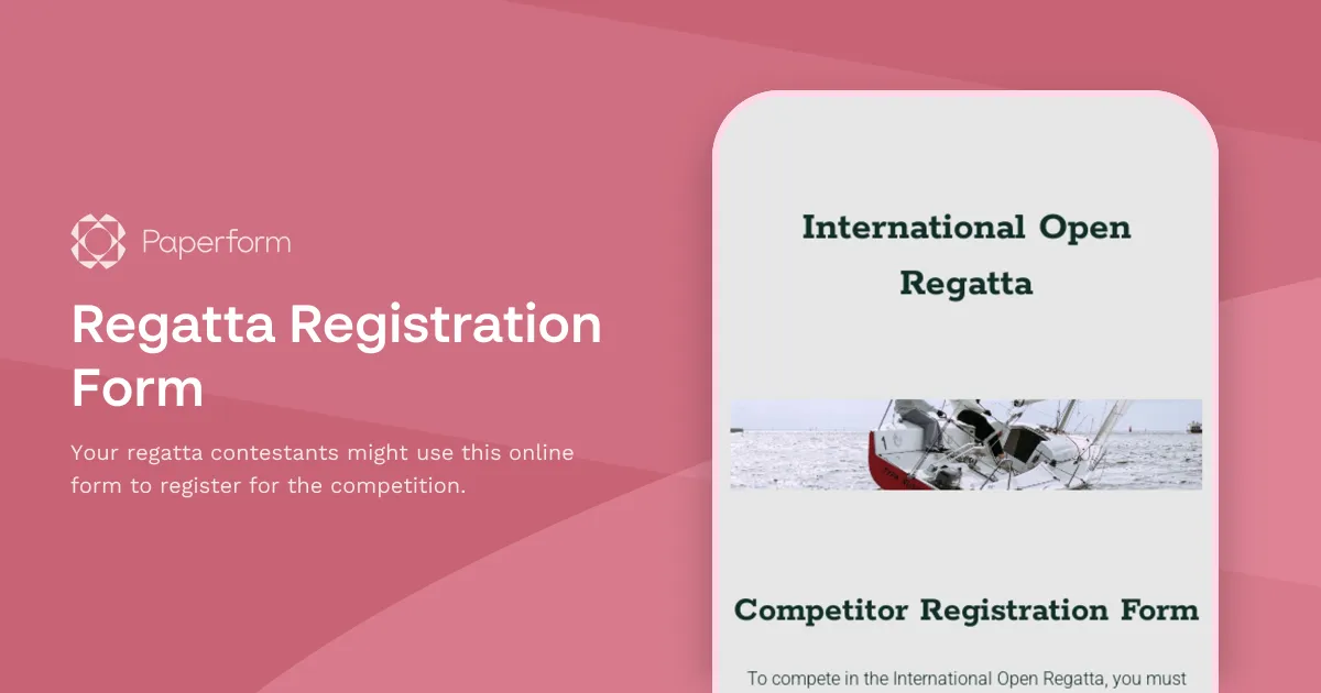 Regatta Registration Form
