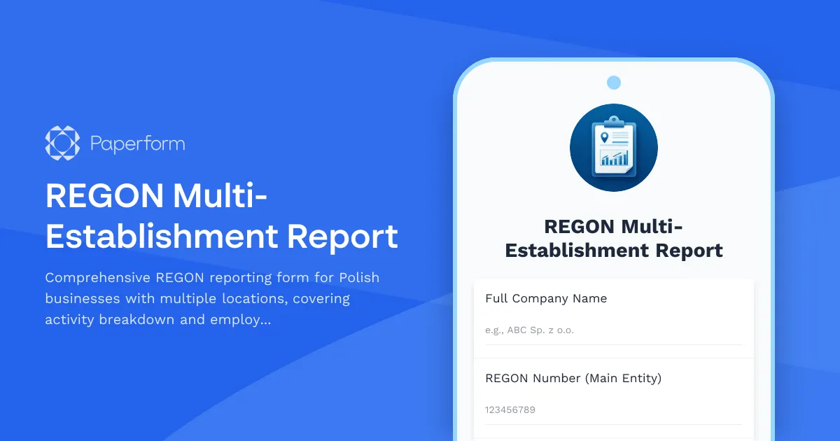 REGON Multi-Establishment Report