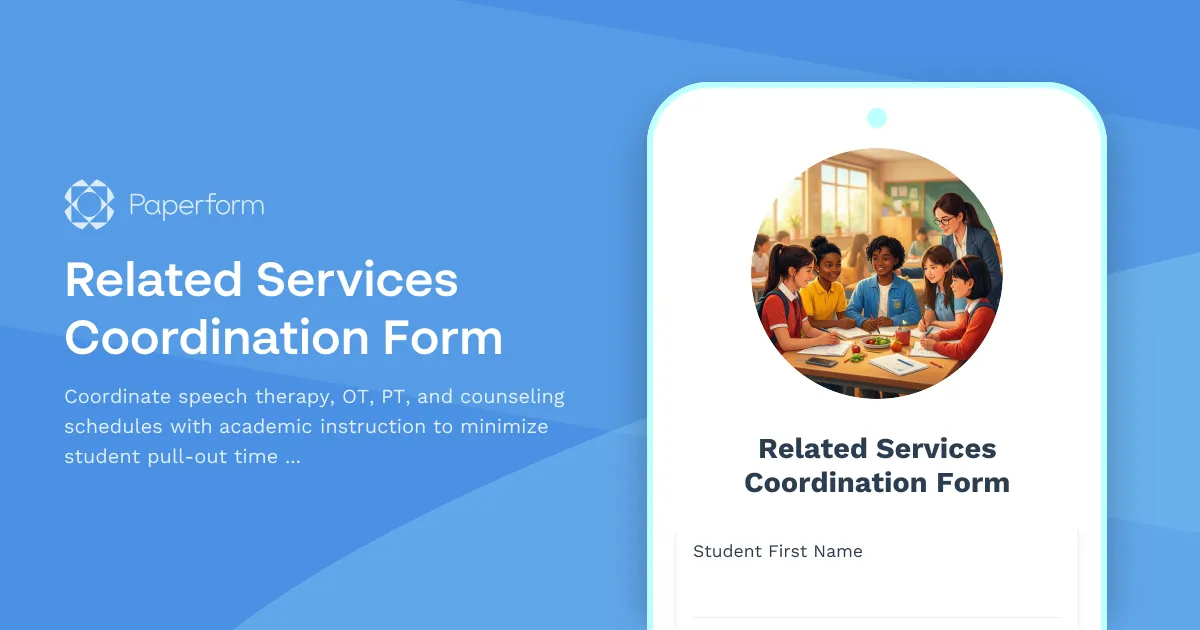 Related Services Coordination Form