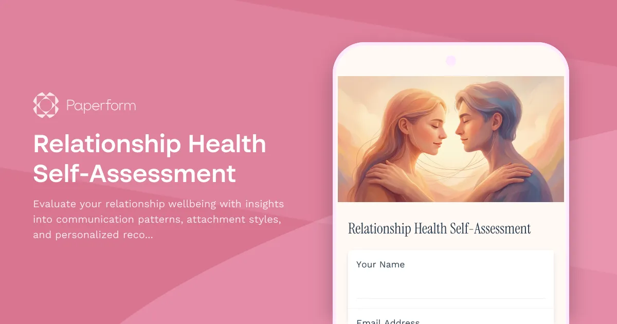 Relationship Health Self-Assessment