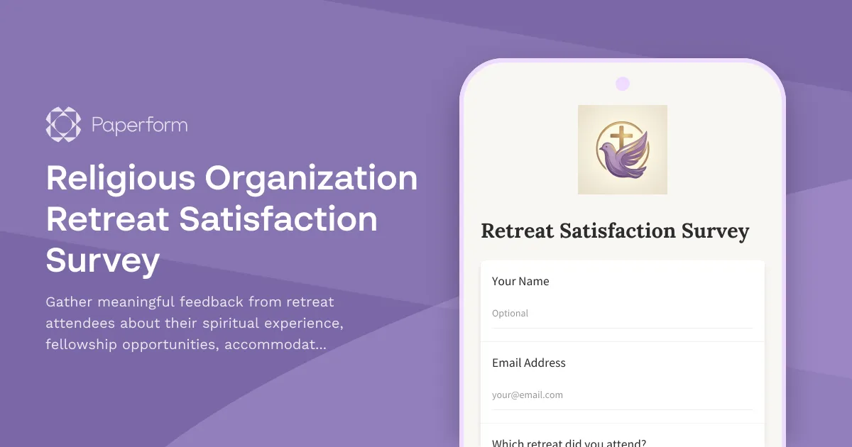 Religious Organization Retreat Satisfaction Survey