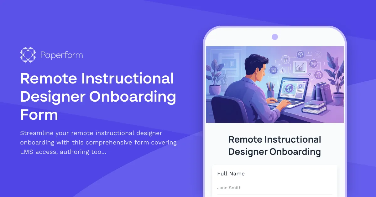Remote Instructional Designer Onboarding Form