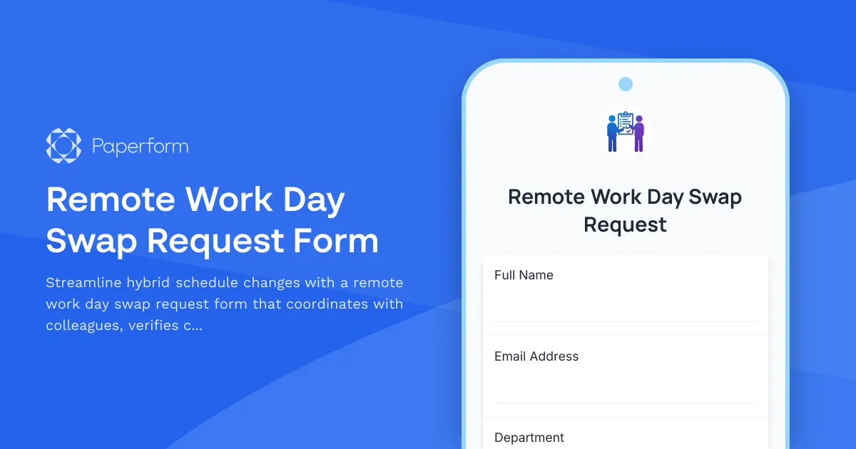 Remote Work Day Swap Request Form