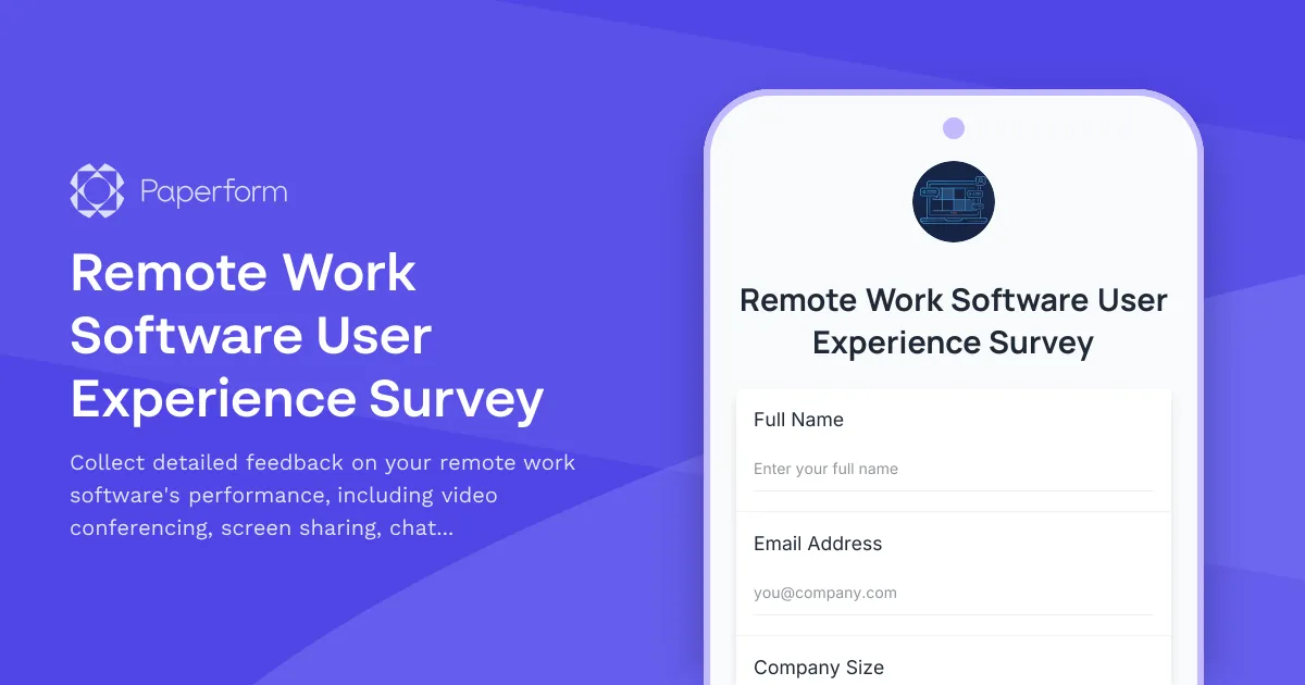 Remote Work Software User Experience Survey