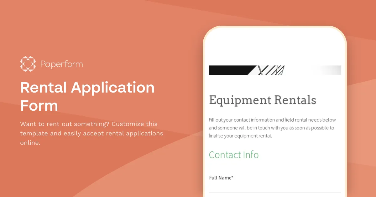 Rental Application Form