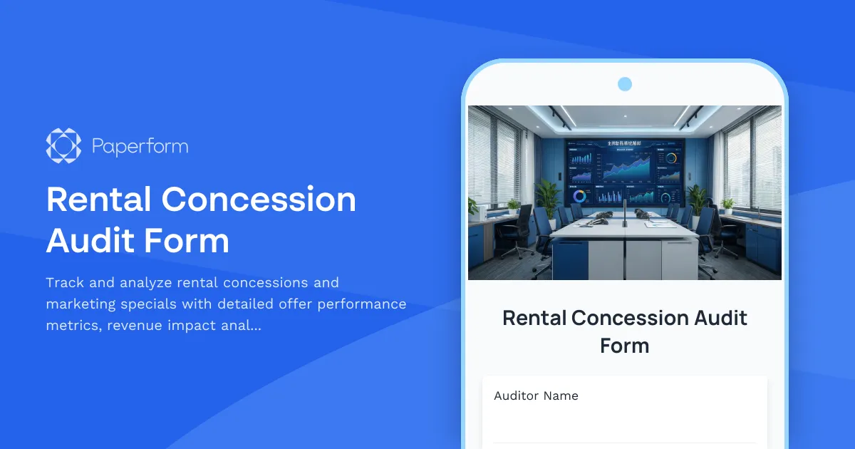 Rental Concession Audit Form