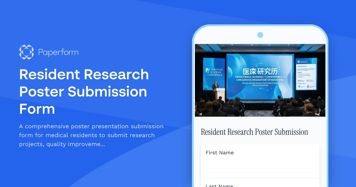 Resident Research Poster Submission Form