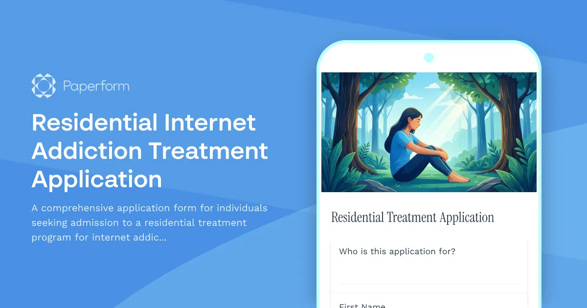 Residential Internet Addiction Treatment Application