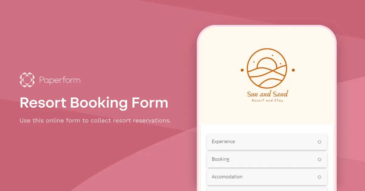 Resort Booking Form