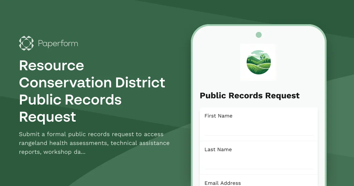 Resource Conservation District Public Records Request