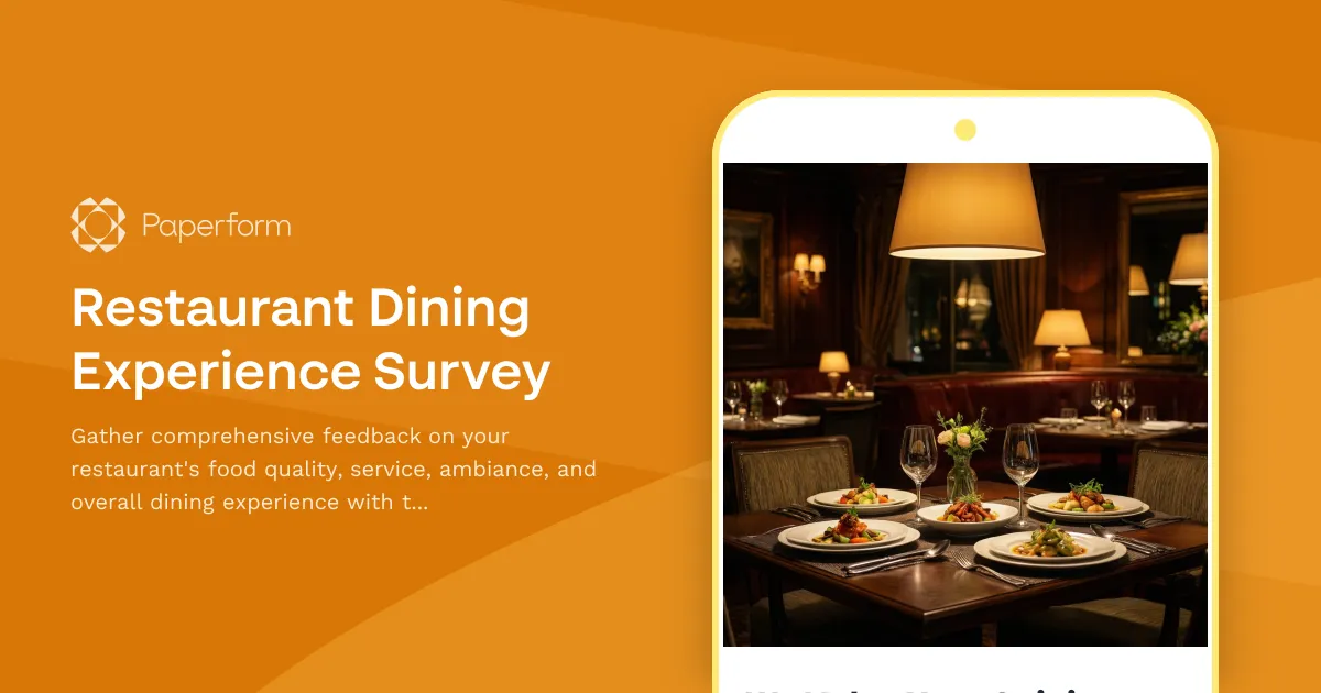 Restaurant Dining Experience Survey