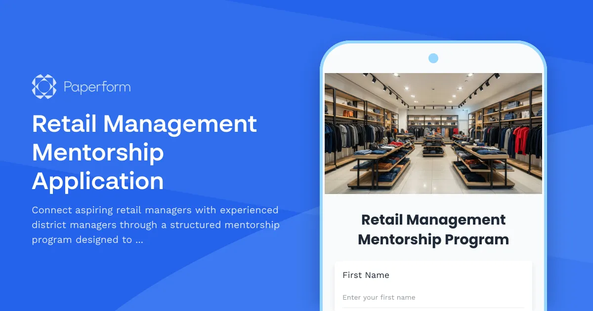 Retail Management Mentorship Application